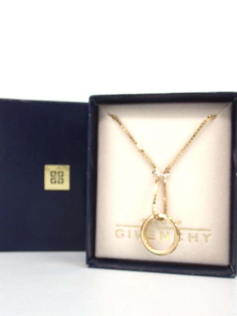 Givenchy Gold Ring Drop Necklace